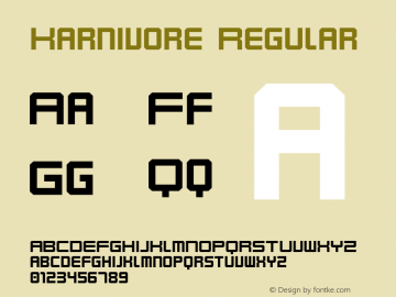 Karnivore Regular 1 Font Sample