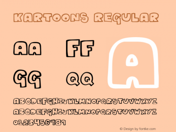 Kartoons Regular 001.000 Font Sample