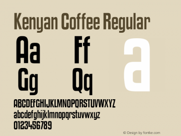 Kenyan Coffee Regular OTF 3.000;PS 001.001;Core 1.0.29 Font Sample