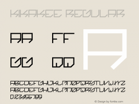 kikakee Regular Version 1.0 Font Sample