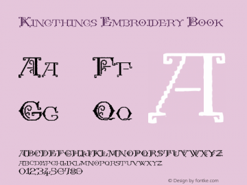 Kingthings Embroidery Book Version 1.0 November 2005图片样张