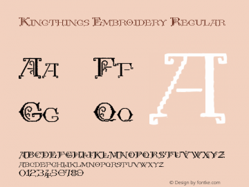 Kingthings Embroidery Regular Version 1.0 November 2005图片样张