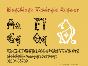 Kingthings Tendrylle Regular 1.0 Font Sample