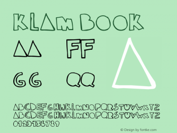 klam Book Version 1.00 October 15, 200 Font Sample