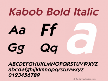 Kabob Bold Italic The IMSI MasterFonts Collection, tm 1995 IMSI图片样张