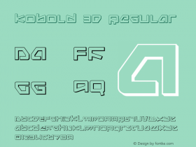 Kobold 3D Regular 001.000 Font Sample