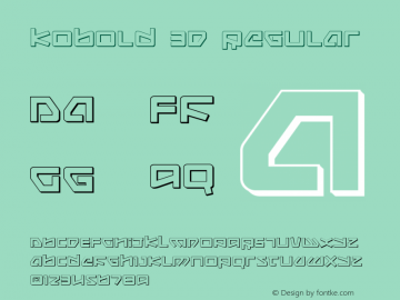 Kobold 3D Regular 001.000 Font Sample