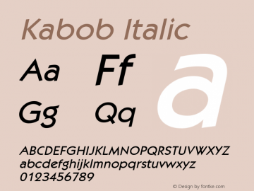 Kabob Italic The IMSI MasterFonts Collection, tm 1995, 1996 IMSI (International Microcomputer Software Inc.)图片样张