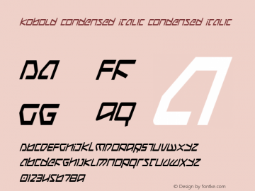 Kobold Condensed Italic Condensed Italic 001.000图片样张