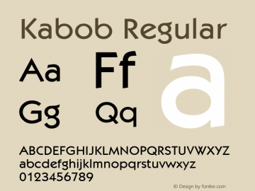 Kabob Regular Print Artist: Sierra On-Line, Inc. Font Sample