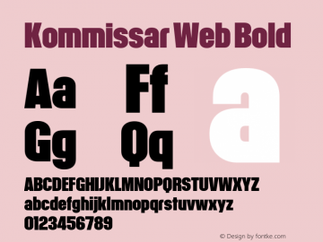 Kommissar Web Bold Version 1.1 2011 Font Sample