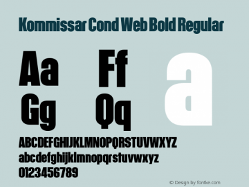 Kommissar Cond Web Bold Regular Version 1.1 2011图片样张