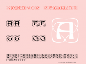 Konanur Regular Altsys Metamorphosis:4/16/92 Font Sample