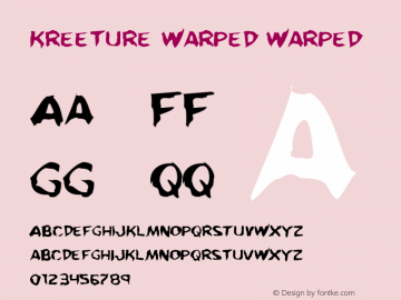 Kreeture Warped Warped Version 1.0; 2002; initial release图片样张