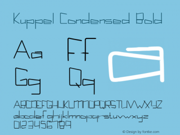 Kuppel Condensed Bold Version 1.000 Font Sample