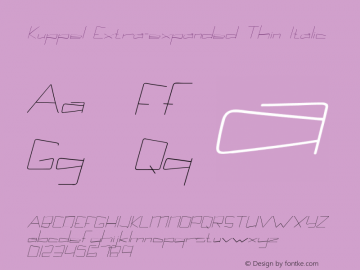 Kuppel Extra-expanded Thin Italic Version 1.000图片样张