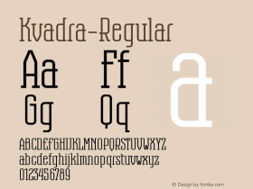 Kvadra-Regular ☞ Version 1.000;com.myfonts.easy.tdf.kvadra.regular.wfkit2.version.3ThS图片样张