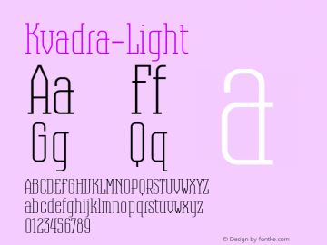 Kvadra-Light ☞ Version 1.000;com.myfonts.tdf.kvadra.light.wfkit2.3ThT Font Sample