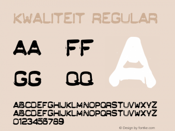 KWALITEIT Regular 001.000 Font Sample