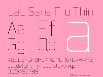 Lab Sans Pro Thin Version 1.000图片样张