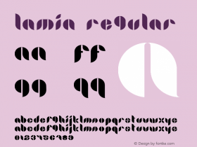 Lamia Regular Version 1.0 Font Sample