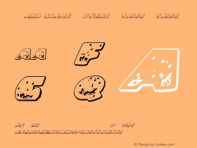 Land Shark Outline Italic Italic Version 1.0图片样张