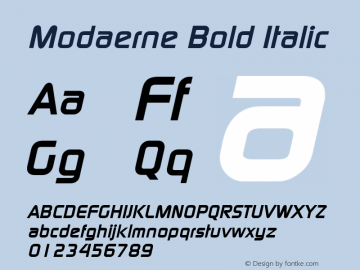 Modaerne Bold Italic The IMSI MasterFonts Collection, tm 1995, 1996 IMSI (International Microcomputer Software Inc.) Font Sample