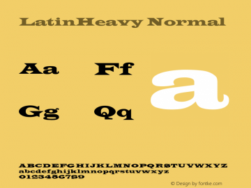 LatinHeavy Normal 001.000 Font Sample