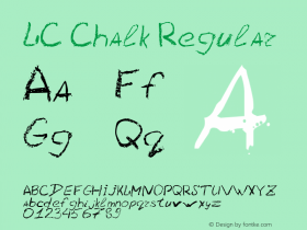 LC Chalk Regular Version 0.0; 2000; initial release Font Sample