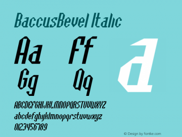 BaccusBevel Italic The IMSI MasterFonts Collection, tm 1995 IMSI图片样张