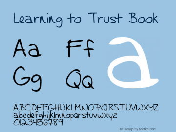 Learning to Trust Book Version 1.000 2011 initial r Font Sample