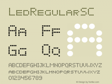 LedRegularSC ☞ Version 001.000;com.myfonts.graviton.led.regular-sc.wfkit2.3Uvk Font Sample