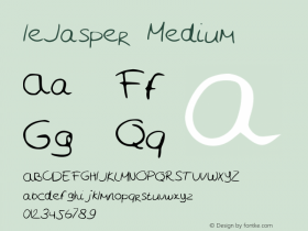 leJasper Medium Version 001.000 Font Sample