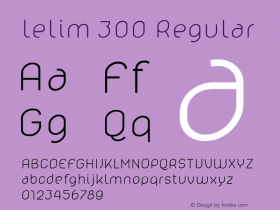 lelim 300 Regular 0.001 Font Sample