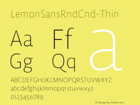 LemonSansRndCnd-Thin ☞ Version 2.001;com.myfonts.easy.type-department.td-lemon-sans.rounded-cnd-thin.wfkit2.version.4k1Z Font Sample