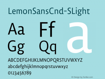 LemonSansCnd-SLight ☞ Version 2.001;com.myfonts.easy.type-department.td-lemon-sans.cnd-slight.wfkit2.version.4k1e Font Sample