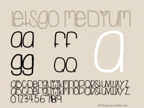 LetsGo Medium Version 001.000 Font Sample