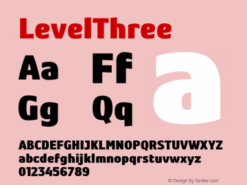 LevelThree ☞ Version 1.000;com.myfonts.cv-type.level.three.wfkit2.3zew Font Sample