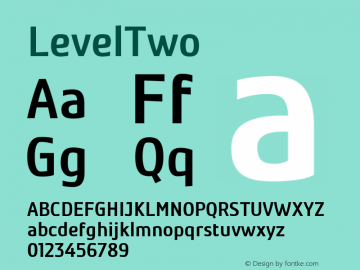 LevelTwo ☞ Version 1.000;com.myfonts.cv-type.level.two.wfkit2.3zeB图片样张