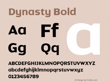 Dynasty Bold Macromedia Fontographer 4.1.5 11/23/04 Font Sample