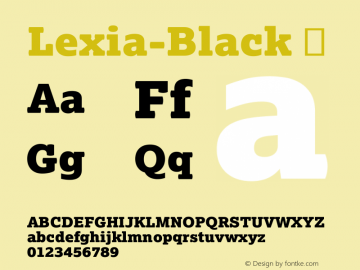 Lexia-Black ☞ Version 2.001;com.myfonts.easy.daltonmaag.lexia.black.wfkit2.version.4czE图片样张