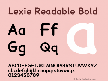 Lexie Readable Bold Lexie Readable Bold (v 5.2) by Keith Bates   •   © 2015   www.k-type.com图片样张