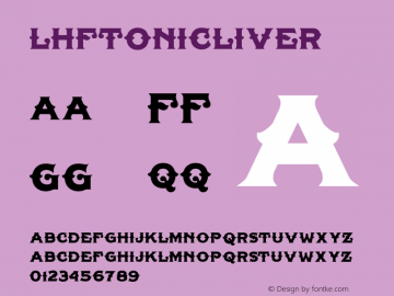 LHFTonicLiver ☞ (1.0);com.myfonts.letterheadfonts.lhf-tonic.liver.wfkit2.3Cxe Font Sample