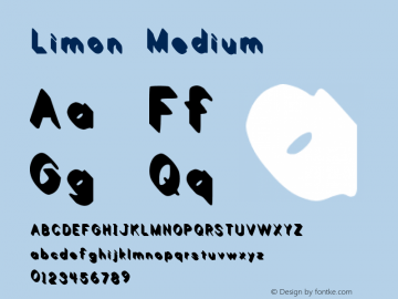 Limon Medium Version 1.00 February 21, 20 Font Sample