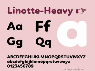 Linotte-Heavy ☞ Version 1.000;com.myfonts.easy.jcfonts.linotte.heavy.wfkit2.version.4k12图片样张