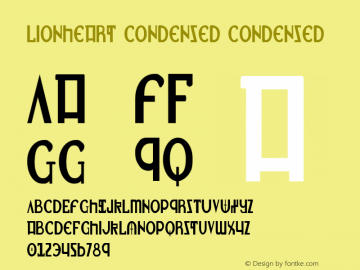 Lionheart Condensed Condensed 2 Font Sample