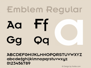 Emblem Regular Print Artist: Sierra On-Line, Inc. Font Sample