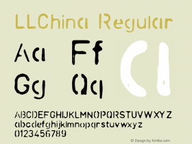 LLChina Regular Fontographer 4.7 14.08.2008 FG4M­0000002545 Font Sample