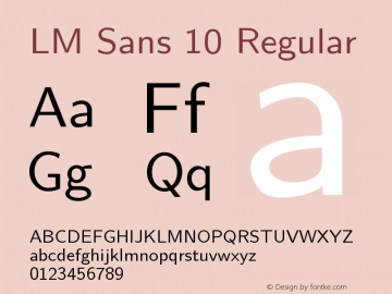 LM Sans 10 Regular Version 1.106;PS 1.106;hotconv 1.0.49;makeotf.lib2.0.14853图片样张