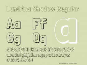 Londrina Shadow Regular Version 1.001 2011 Font Sample